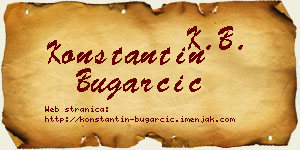 Konstantin Bugarčić vizit kartica
